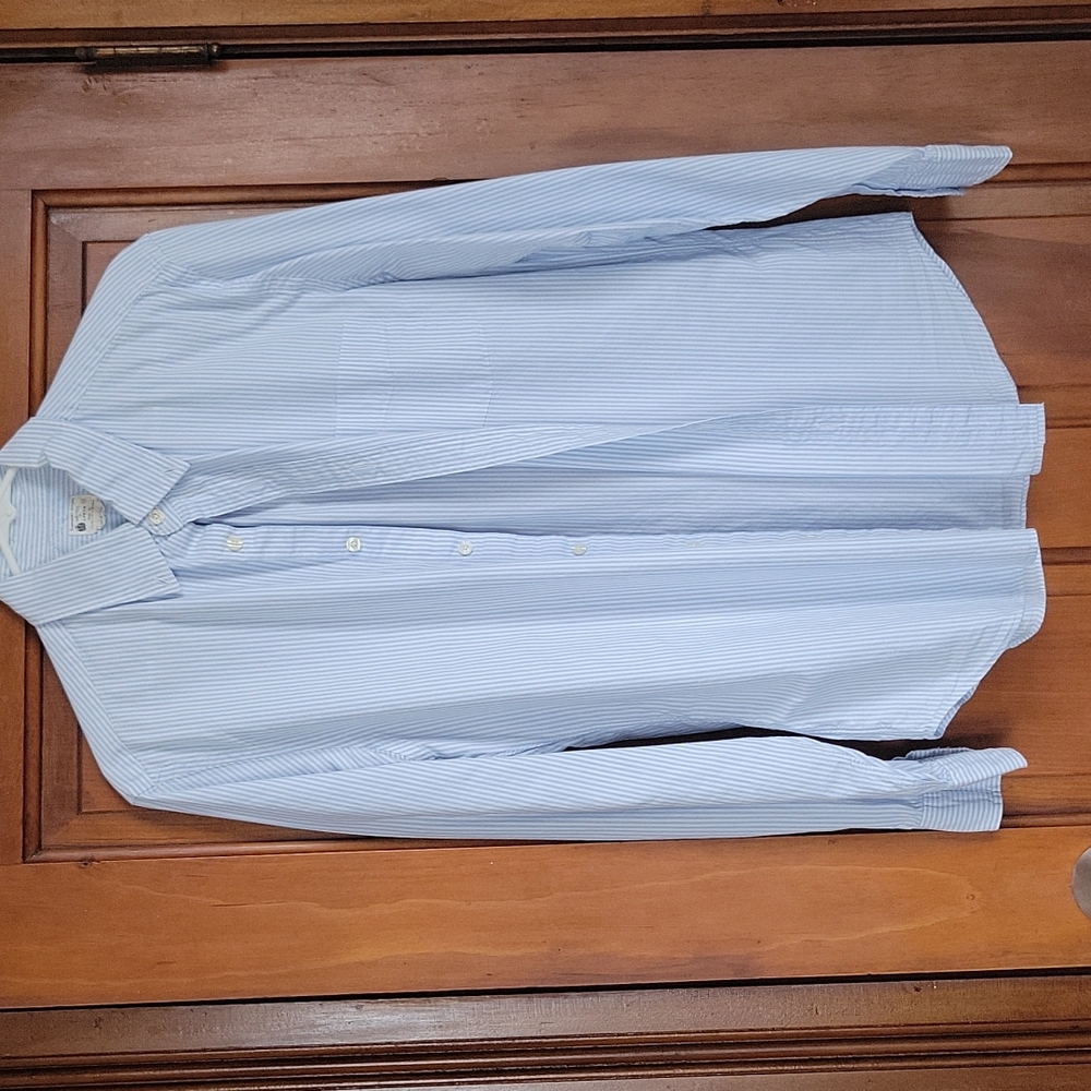 J Crew Sunwashed Oxford Button Down Shirt